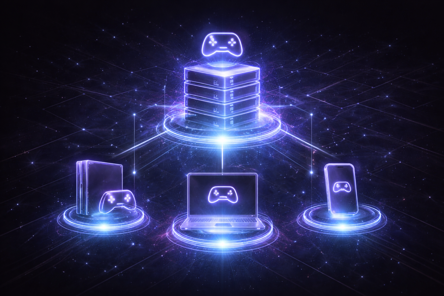 Multiplayer architecture diagram with server and clients